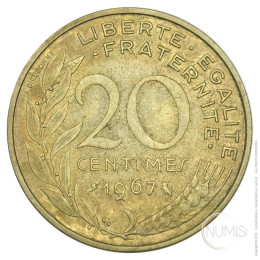 Francija - Peta republika: 20 Centimes 1967