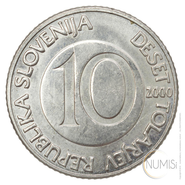 Slovenija - Republika: 10 Tolarjev 2000 (SI1013X001209) numizmatika kovanci