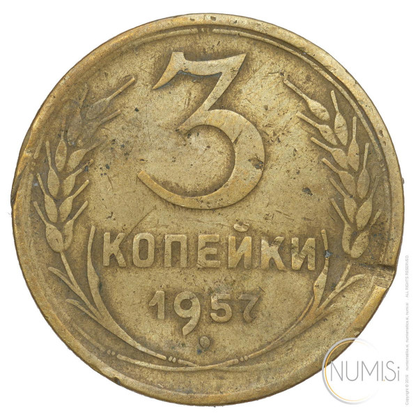 ZSSR: 3 kopejke 1957 (RU1056X001265) numizmatika kovanci