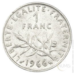 Francija - Peta republika: 1 Frank 1966