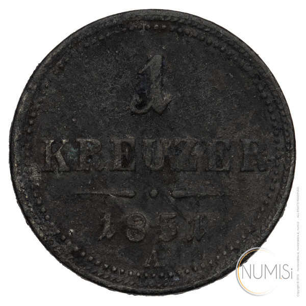 Avstrijsko cesarstvo: 1 Kreuzer 1851 A | Franz Joseph I (AT1162X001465) numizmatika kovanci