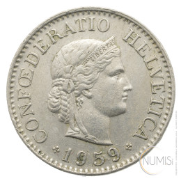 Švica: 10 Rappen 1959