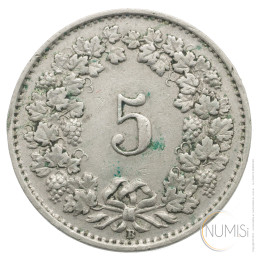 Švica: 5 Rappen 1943
