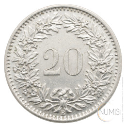 Švica: 20 Rappen 1967
