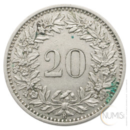 Švica: 20 Rappen 1953