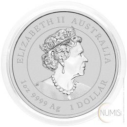 Avstralija: srebrnik Lunar III – Year of the Mouse (Miš) 1 AUD BU 2020 1 oz .9999 srebro, Perth Mint