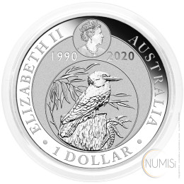 Avstralija: srebrnik Kookaburra 1 AUD BU 2020 1 oz .9999 srebro, Perth Mint