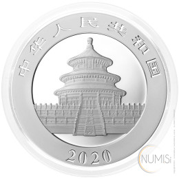 Kitajska (Ljudska republika): srebrnik Panda 10 Yuan BU 2020 30 g .999 srebro, China Gold Coin Incorporation