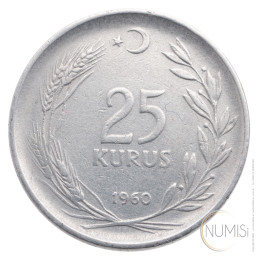 Turčija: 25 Kuruş 1960
