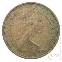 Združeno kraljestvo: 2 New Pence 1971 | Elizabeth II