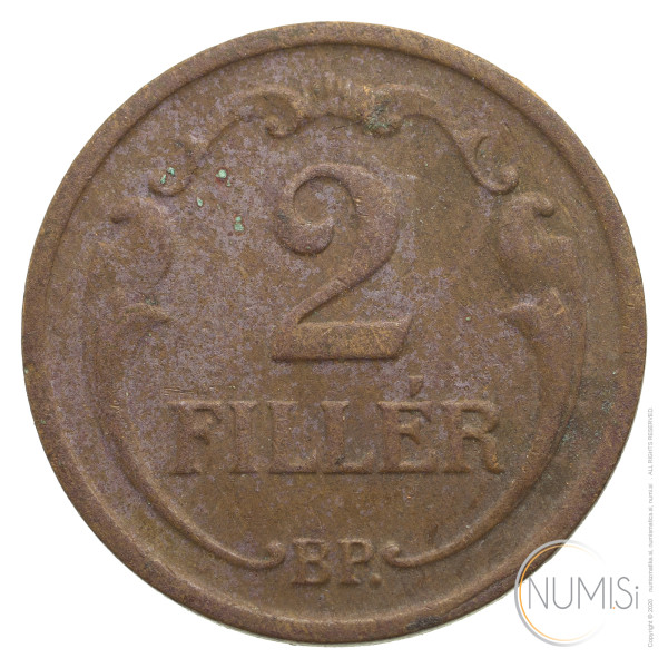 Madžarska - Kraljevina: 2 Filler 1939| Miklós Horthy (HU1074X001901) numizmatika kovanci