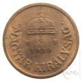 Madžarska - Kraljevina: 2 Filler 1939| Miklós Horthy (HU1074X001907) numizmatika kovanci