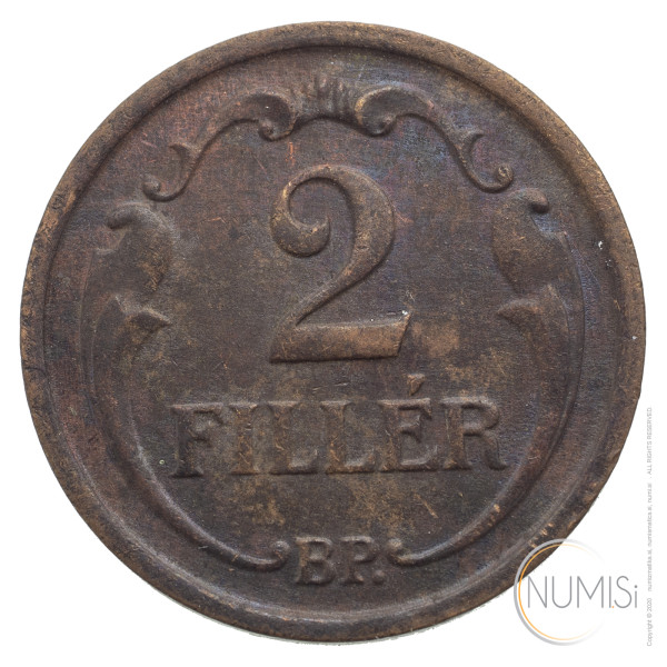 Madžarska - Kraljevina: 2 Filler 1938 | Miklós Horthy (HU1075X001910) numizmatika kovanci