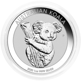 Avstralija: srebrnik Koala 1 AUD BU 2020 1 oz .9999 srebro, Perth Mint