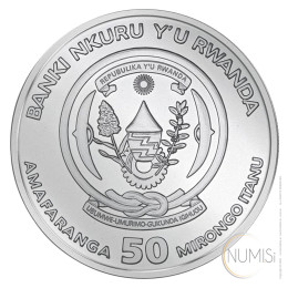 Ruanda: srebrnik Nautical Ounce - Mayflower BU 50 Francs 2020 1 oz .999 srebro, BH Mayer's Kunstprägeanstalt