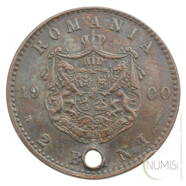 Romunija: 2 BANI 1900 | Carol I (RO1113X002071) numizmatika kovanci