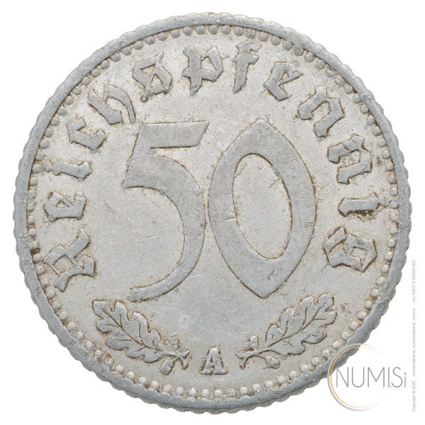 Nemčija - Tretji Rajh: 50 Reichspfennig 1935 A (DE1078X002088) numizmatika kovanci