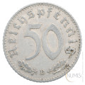 Nemčija - Tretji Rajh: 50 Reichspfennig 1940 B (DE1073X002089) numizmatika kovanci