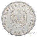 Nemčija - Tretji Rajh: 50 Reichspfennig 1935 D (DE1078X002090) numizmatika kovanci