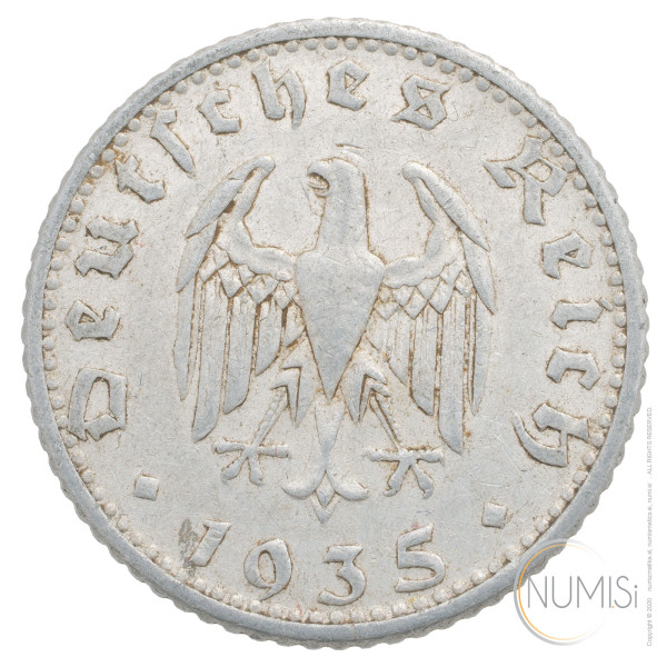 Nemčija - Tretji Rajh: 50 Reichspfennig 1935 D (DE1078X002090) numizmatika kovanci