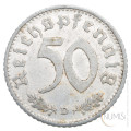 Nemčija - Tretji Rajh: 50 Reichspfennig 1935 D (DE1078X002111) numizmatika kovanci