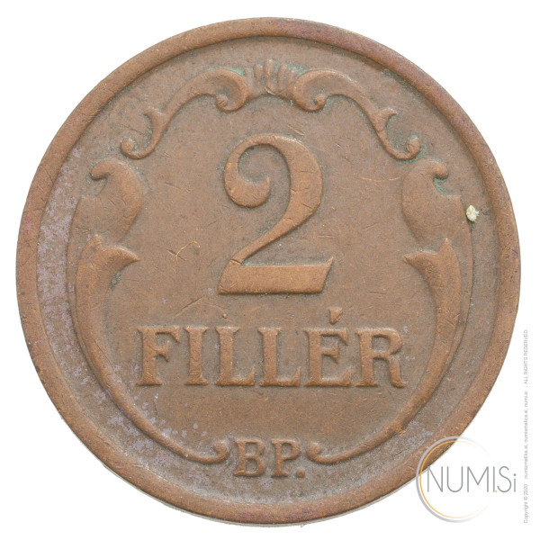 Madžarska - Kraljevina: 2 Filler 1938 | Miklós Horthy (HU1075X002131) numizmatika kovanci