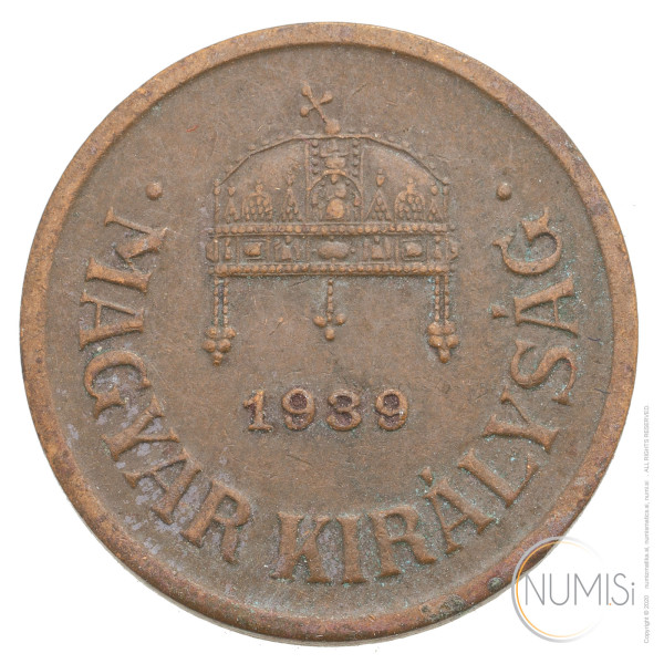 Madžarska - Kraljevina: 2 Filler 1938 | Miklós Horthy (HU1075X002131) numizmatika kovanci