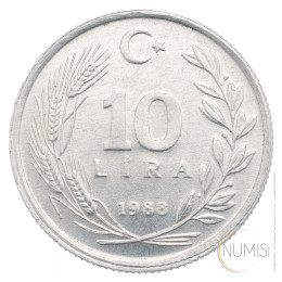 Turčija: 10 Lira 1986