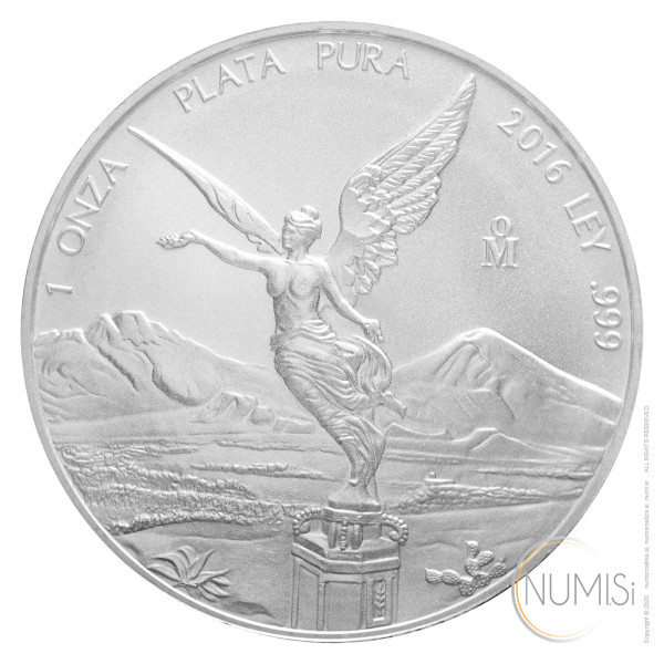 Mehika: srebrnik Libertad 1 oz ST 2016 .999 srebro, Casa de Moneda de México (MX0997X002148) numizmatika kovanci