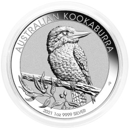 Avstralija: srebrnik Kookaburra 1 AUD BU 2021 1 oz .9999 srebro, Perth Mint