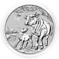 Avstralija: 1 AUD 2021 - 1oz .9999 Ag BU - Lunar III - Year of OX ( VOL ) (AU0992X002166) numizmatika kovanci