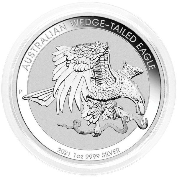 Avstralija: srebrnik Wedge-Tailed Eagle BU 1 AUD 2021 1 oz .9999 srebro, Perth Mint (AU0992X002211) numizmatika kovanci