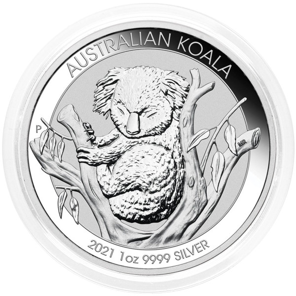 Avstralija: srebrnik Koala 1 AUD BU 2021 1 oz .9999 srebro, Perth Mint (AU0992X003738) numizmatika kovanci