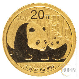 Kitajska (Ljudska republika): zlatnik Panda 20 Yuan BU 2011 1/20 oz .999 zlato, China Gold Coin Incorporation