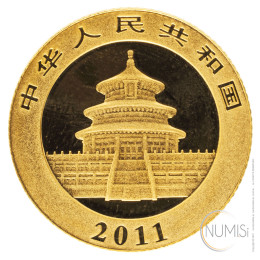 Kitajska (Ljudska republika): zlatnik Panda 20 Yuan BU 2011 1/20 oz .999 zlato, China Gold Coin Incorporation