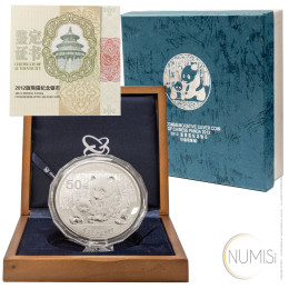 Kitajska (Ljudska republika): srebrnik Panda 50 Yuan PP (polirana plošča) 2012 5 oz .999 srebro, China Gold Coin Incorporation