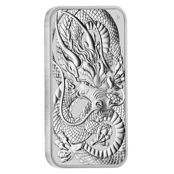 Avstralija: 1 AUD 2021 - 1 oz .9999 Ag ST - Rectangular Dragon (AU992X002259) numizmatika kovanci