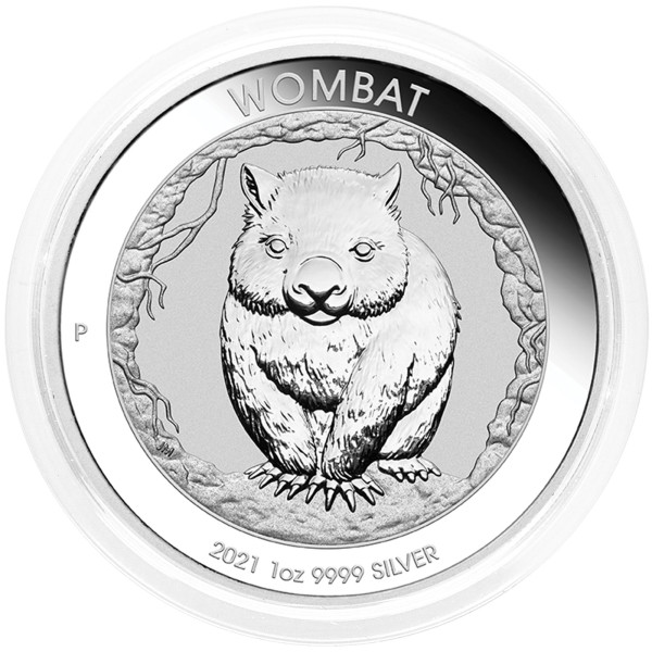 Avstralija: srebrnik Wombat 1 AUD BU 2021 1 oz .9999 srebro, Perth Mint (AU0992X002279) numizmatika kovanci