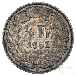 Švica: 1/2 CHF 1952 B