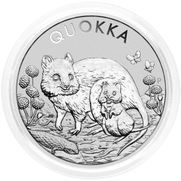 Avstralija: 1 AUD 2021 - 1oz .9999 Ag BU - QUOKKA