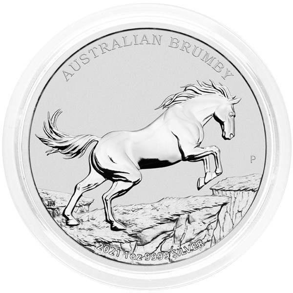 Avstralija: 1 AUD 2021 - 1oz .9999 Ag BU - BRUMBY (AU0992X002326) numizmatika kovanci