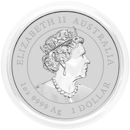 Avstralija: srebrnik Lunar III – Year of the Rabbit (Zajec) 1 AUD BU 2023 1 oz .9999 srebro, Perth Mint