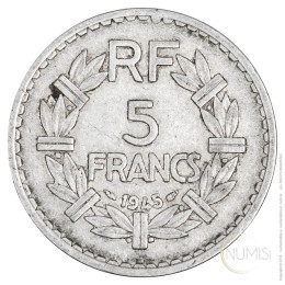 Francija: 5 Francs 1945
