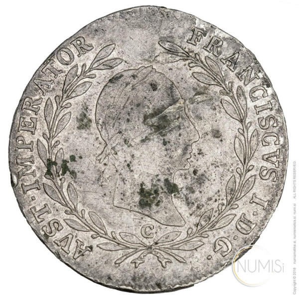 Avstrijsko cesarstvo: 20 Kreuzer 1830 C | Franz I (AT1183220100X000291) numizmatika kovanci