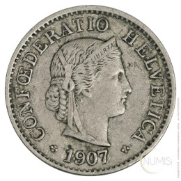 Švica: 5 Rappen 1907