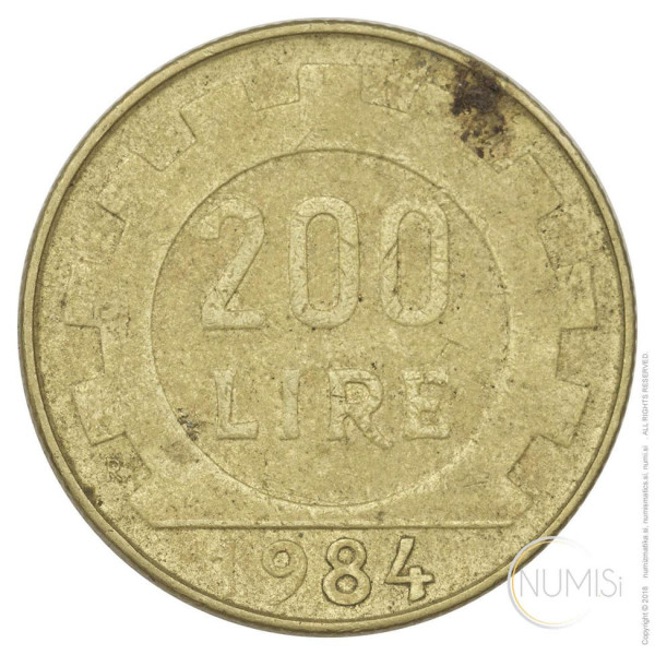 Italija - Republika: 200 lir 1984 (IT1029440100X000034) numizmatika kovanci