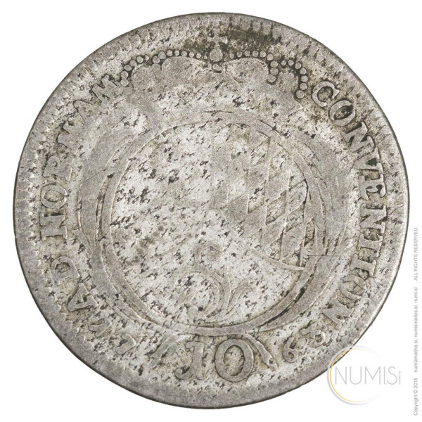 Nemčija - Države / Pfalz Sulzbach: 10 Kreuzer 1763 | Karl Theodor (DE1250220100X000353) numizmatika kovanci