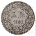 Švica: 2 CHF 1920 B (CH1093440100X000396) numizmatika kovanci