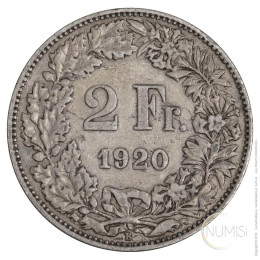 Švica: 2 CHF 1920 B