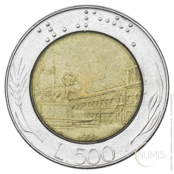 Italija - Republika: 500 lir 1988 (IT1025440100X000048) numizmatika kovanci